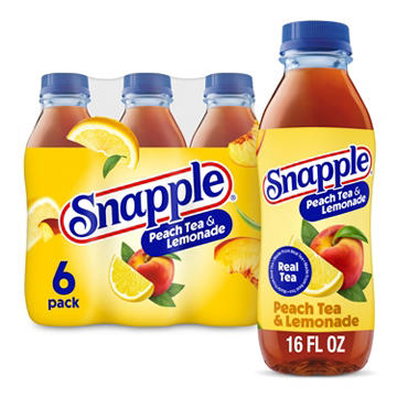 Snapple Peach Iced Tea & Lemonade 6 pk Bottles