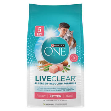 Purina ONE LiveClear Allergen-Reducing Cat Food Dry Formula - Real Chicken As The Number One Ingredient