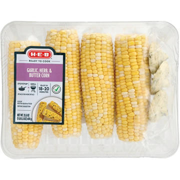 H-E-B Side Solutions - Garlic Herb Butter Corn