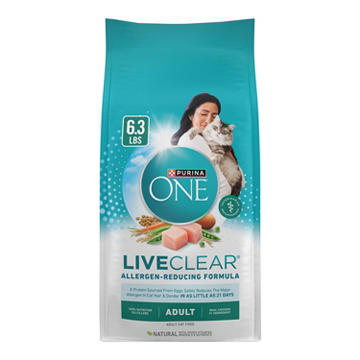 Purina ONE LiveClear Allergen-Reducing Cat Food Dry Formula - Real Chicken As The Number One Ingredient