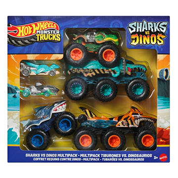 Hot Wheels Monster Trucks Sharks vs Dinos Multipack