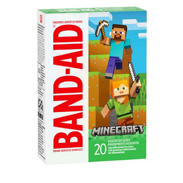 Band-Aid Minecraft Bandages - Assorted Sizes