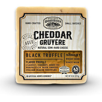 Wood River Creamery Black Truffle Cheddar Gruyere Cheese