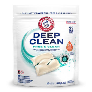 Arm & Hammer Power Paks Deep Clean Free & Clear Laundry Detergent
