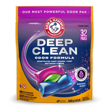 Arm & Hammer Deep Clean Odor Radiant Burst Power Paks Laundry Detergent