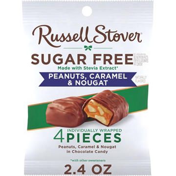 Russell Stover Sugar Free Peanut, Caramel & Nougat Chocolate Candy