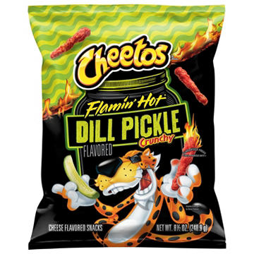 Cheetos Flamin' Hot Dill Pickle Crunchy Cheese Snacks