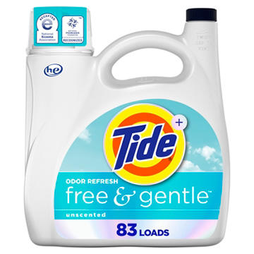 Tide Free & Gentle Odor Refresh Laundry Detergent Liquid, 83 Loads - Unscented