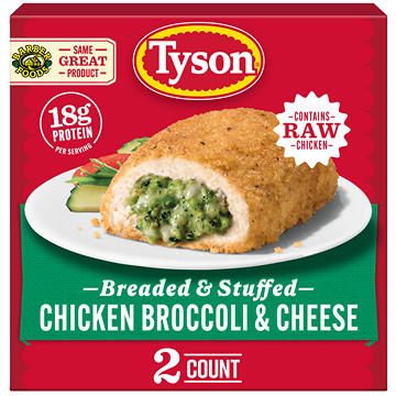 Tyson Frozen Stuffed Chicken Breasts Broccoli Cheese