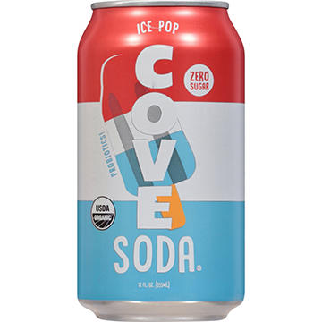 Cove Organic Zero Sugar Probiotic Soda - Ice Pop