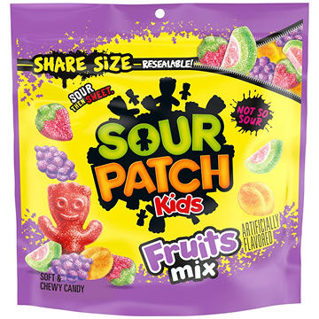 Sour Patch Kids Fruits Mix Chewy Candy - Share Size