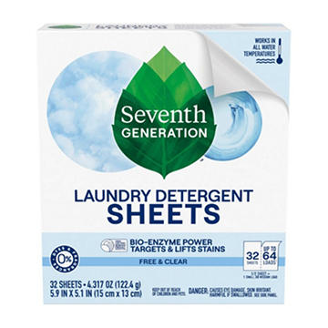 Seventh Generation Laundry Detergent Sheets Free & Clear