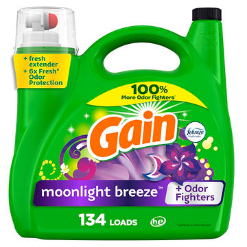 Gain Liquid Laundry Detergent, 134 Loads - Moonlight Breeze