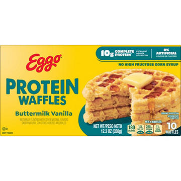 Eggo Buttermilk Vanilla 10g Protein Frozen Waffles