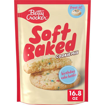 Betty Crocker Soft Baked Cookie Mix - Birthday Cake 