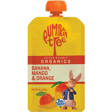 Pumpkin Tree Organics Fruit Puree - Banana Mango & Orange