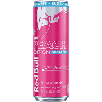 Red Bull Sugar Free Peach Edition Energy Drink - White Peach