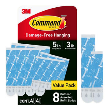 Command Outdoor Assorted Size Refill Strips