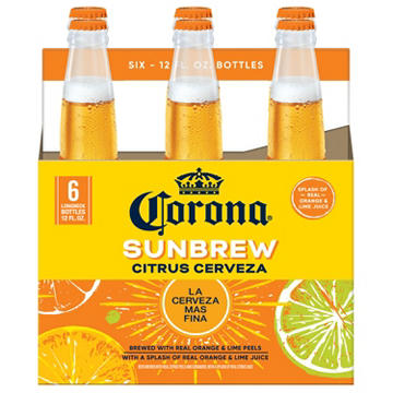 Corona Sunbrew Citrus Cerveza Mexican Import Beer, 6 pk