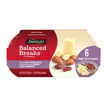 Sargento Balanced Breaks White Cheddar, Almonds & Cranberries