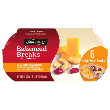 Sargento Balanced Breaks Sharp Cheddar, Cashews & Cranberries