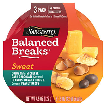 Sargento Balanced Breaks Colby Dark Chocolate Peanut & Banana