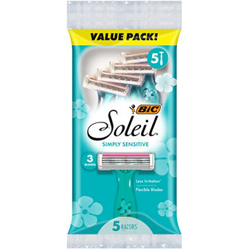 BIC Soleil 3-Blade Sensitive Disposable Razors