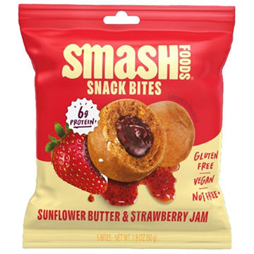 Smash Foods Snack Bites - Sunflower Butter & Strawberry Jam