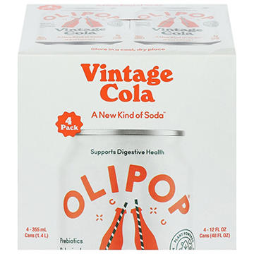 Olipop Prebiotic Soda 4 pk Cans - Vintage Cola