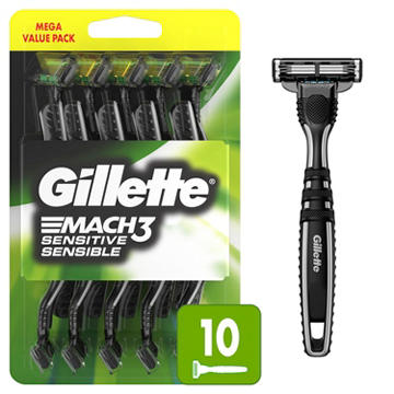Gillette Mach3 Sensitive Men's Disposable Razors