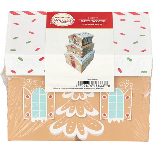 Destination Holiday Gingerbread Stackable Box Set - Shop Gift wrap