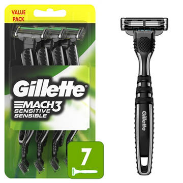 Gillette Mach3 Sensitive Men's Disposable Razors