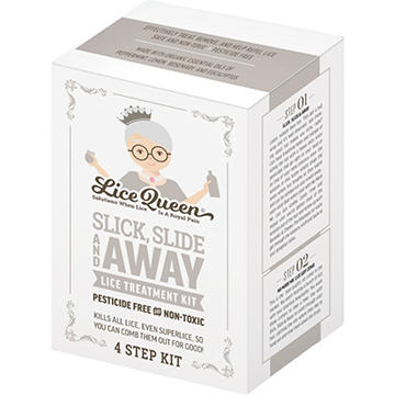Lice Queen Non-Toxic Slick, Slide & Away Lice Treatment Kit & Nit Comb 