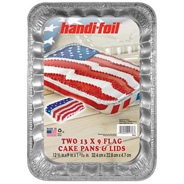 Handi-Foil 13" x 9" Flag Cake Pans & Lids