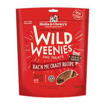 Stella & Chewy's Freeze Dried Wild Weenies Dog Treats - Bac'n Me Crazy