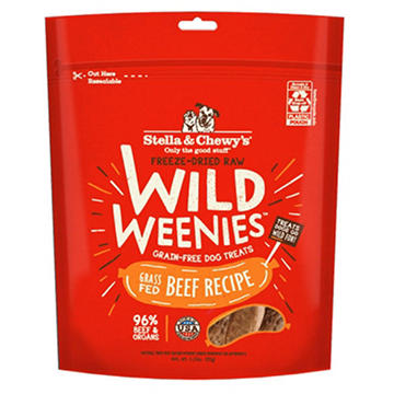 Stella & Chewy's Wild Weenies Freeze Dried Raw Dog Treats - Beef Recipe