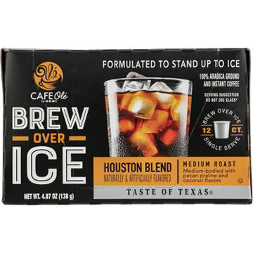 CAFE Olé by H-E-B Houston Blend Brew Over Ice Medium Roast Coffee Single Serve Cups