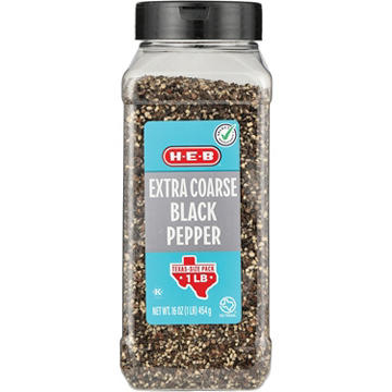 H-E-B Extra Coarse Black Pepper - Texas Size Pack