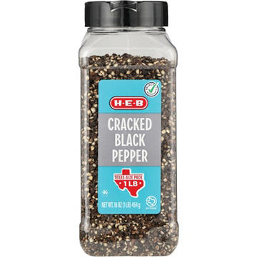 H-E-B Cracked Black Pepper - Texas Size Pack