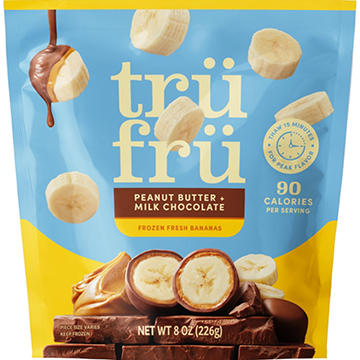Tru Fru Frozen Bananas - Milk Chocolate + Peanut Butter