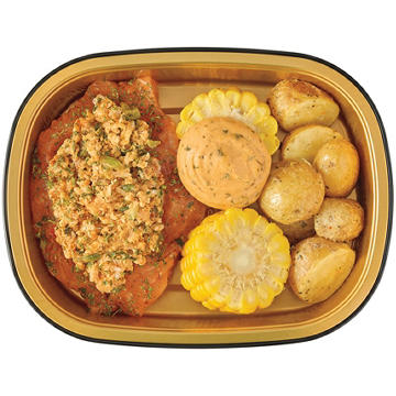 Bayou Boil House by H-E-B Crawfish Stuffed Salmon Corn & Potatoes