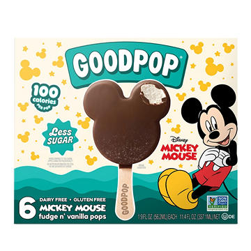 GoodPop Dairy Free Mickey Mouse Fudge n' Vanilla Pops
