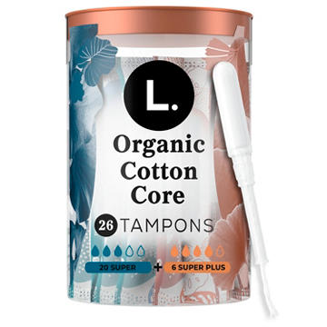 L Organic Cotton Core Tampons Duo Pack - Super & Super Plus