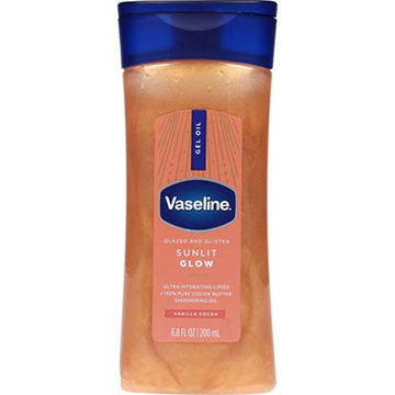 Vaseline Glazed & Glisten Sunlit Glow Shimmering Gel Oil - Vanilla Cocoa
