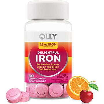 OLLY Delightful Iron Chewable Tablets