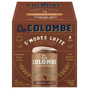 La Colombe S'mores Draft Latte Espresso Roast with Milk 4 pk Cans