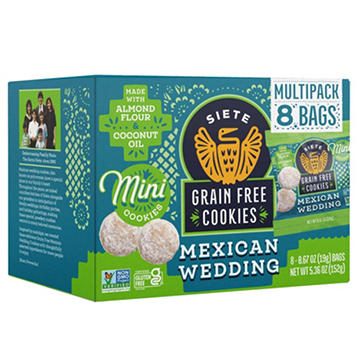 Siete Grain Free Cookies Mini Mexican Wedding Multipack 0.67 oz  Bags