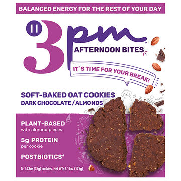 3PM Afternoon Bites Soft-Baked Oat Cookies - Dark Chocolate Almond 