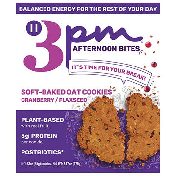3PM Afternoon Bites Soft-Baked Oat Cookies - Cranberry Flaxseed