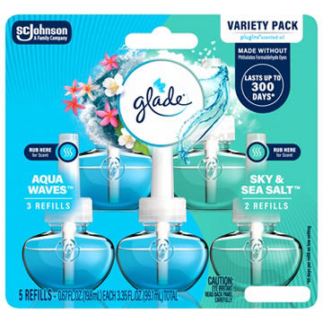 Glade Glade PlugIns Refills Air Freshener - Aqua Waves and Sky & Sea Salt, 1.34 oz